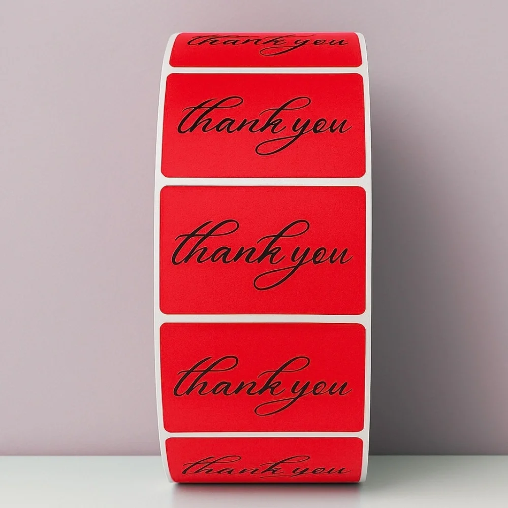 Thank You Stickers for Small Business |100 Self-Adhesive 8 COLORS TO CHOOSE FROM